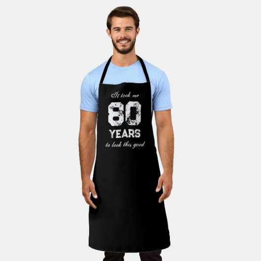 Amusant 80e anniversaire tabliers barbecue pour ho (Porté)
