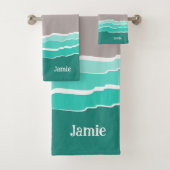 Amusant Abstrait Sunset Beach Shell & Nom (En situation)