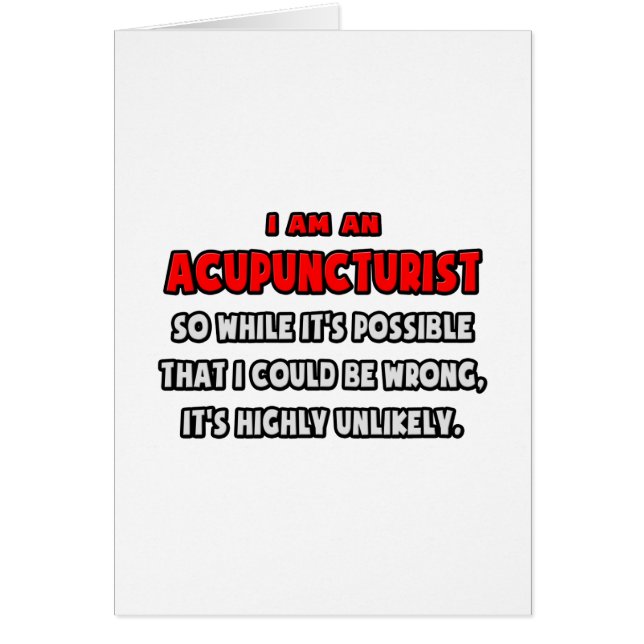 Amusant Acupuncturiste .. Très improbable (Devant)