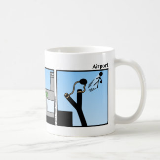 Amusant Aéroport Stickman Mug - 020