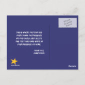 Amusant alien ufvaisseau garçons merci carte posta (Dos)