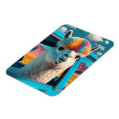 Amusant Alpaca dans une voiture Art Magnet flexibl (Côté Gauche)