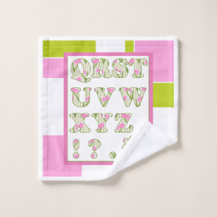 Amusant alphabet, alphabet fleuri, alphabet