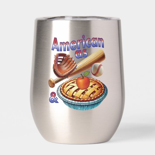Amusant américain comme Baseball & Pomme Pie (Arrière)