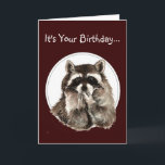 Amusant Ancien Plus Sage Carte Anniversaire Cute R<br><div class="desc">Amusant Ancien Plus Sage Carte Anniversaire Cute Raccoon</div>