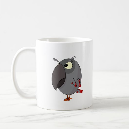 Amusant Angry African Grey Parrot mug (Gauche)