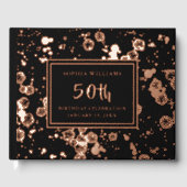 Amusant Anniversaire Foil Guestbook Photo & Citati (Recto)