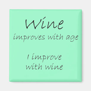 Amusant anniversaire magnet humour vin plaisanter