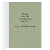 Amusant Anniversaire Pas de jour si mauvais Ours H (Intérieur (Droit))