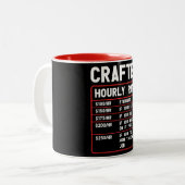 Amusant Artiste Taux Horaire Deux Tons Café Mug (Devant gauche)