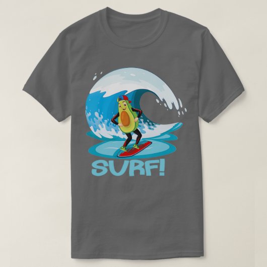 Amusant Avocado Surfing Classic TShirt (Design devant)