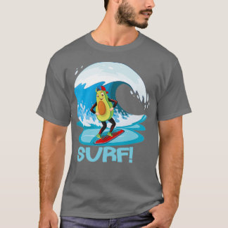 Amusant Avocado Surfing Classic TShirt