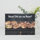Amusant Bacon BBQ party Invitation (Debout devant)