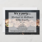 Amusant Bacon BBQ party Invitation (Dos)