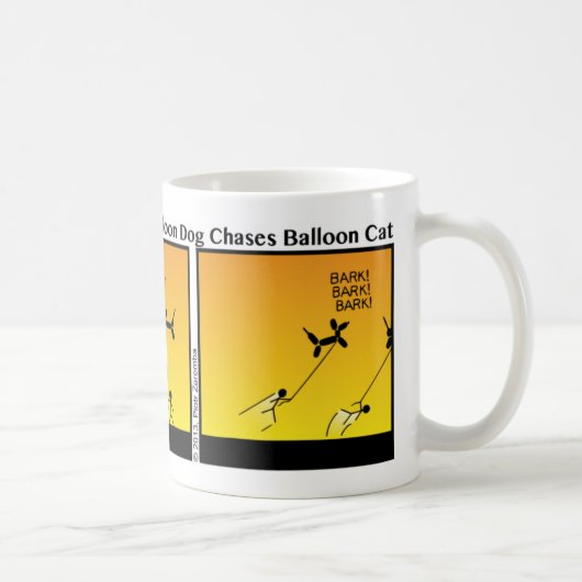 Amusant Balloon Pet Chase Stickman Mug - 112 (Droite)