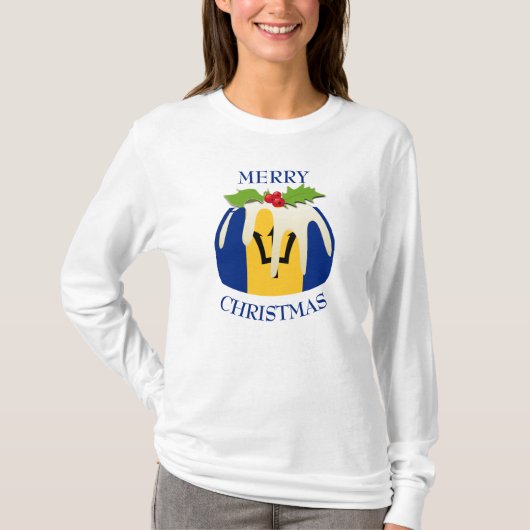 Amusant | BARBADOS | T-shirt Pudding de Noël (Devant)