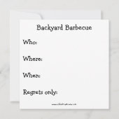 Amusant Barbecue Invitations Spectacles (Dos)