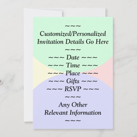 Amusant, Basic "96th Birthday" Invitation d'annive (Dos)