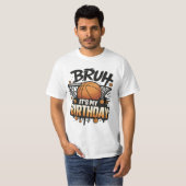 Amusant Basketball Anniversaire T-shirt Design pou (Devant entier)