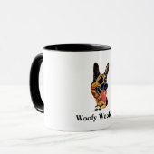 Amusant berger allemand Mug (Devant gauche)