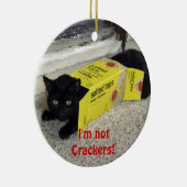 Amusant Black Cat Ornement de vacances (Droite)