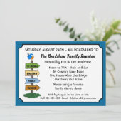 Amusant Bluebird Family Reunion Invitation (Debout devant)