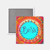Amusant Boss Abstrait Moderne Inspirivity Magnet (Recto/Verso)
