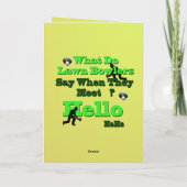 Amusant Bowls de pelouse Salutation, carte d'anniv (Dos)