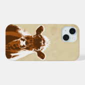 Amusant Brown Vache ferme animal art graphique (Verso Horizontal)