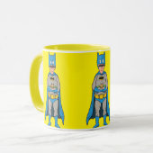Amusant Burger Superhero Mug - Drôle cadeau (Devant gauche)