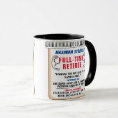 Amusant cadeau de retraite personnalisé Mug (Devant droit)