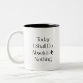 Amusant café moderne à deux tons Mug (Gauche)