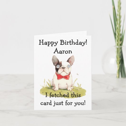 Amusant : Carte d'anniversaire avec chien humorist (Devant)