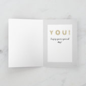 Amusant, carte d'anniversaire personnalisée (Intérieur)