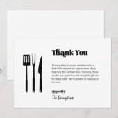 Amusant Carte de remerciements Mariage barbecue gr (Devant / Derrière)