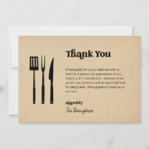 Amusant Carte de remerciements Mariage barbecue gr