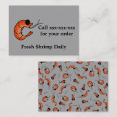 Amusant carte de visite de crevettes de fruits de  (Devant / Derrière)