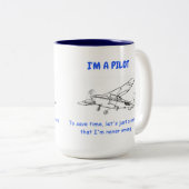 Amusant Cessna Pilot Mug (Devant droit)