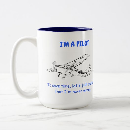 Amusant Cessna Pilot Mug (Gauche)