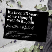 Amusant C'est 20 ans Vow Renewal Invitation