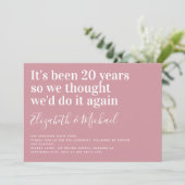 Amusant C'est 20 ans Vow Renewal Invitation (Debout devant)