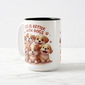 Amusant Chien Mug Anniversaire Cadeau Idée mignonn (Devant gauche)