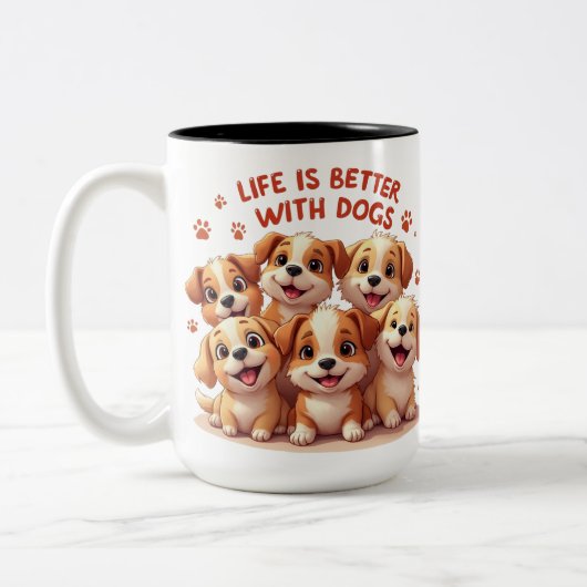 Amusant Chien Mug Anniversaire Cadeau Idée mignonn (Gauche)