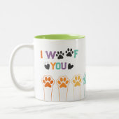 Amusant chien pattes d'airain Mug (Gauche)