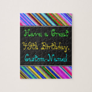 Amusant, Coloré, Fantaisiste Puzzle 49e Anniversai