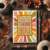 Amusant Coloré Joyeux Merci Simple Jaune