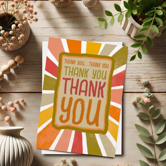 Amusant Coloré Joyeux Merci Simple Jaune