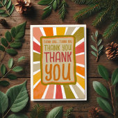 Amusant Coloré Joyeux Merci Simple Jaune