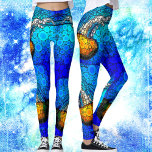 Amusant coloré méduse océanique chic cercle photo<br><div class="desc">Prenez une leçon de cette méduse jaune orangé flottant dans l'océan bleu turquoise et laissez la vie suivre son cours chaque fois que vous portez ces photos leggings incroyablement chic et vibrants. Faites du sport, faites des courses, ou simplement traînez. Si unique, vous n’aurez jamais à vous soucier des copycats...</div>