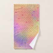 Amusant coloré Ombre Pastel Mermaid Motif (Serviette à main)